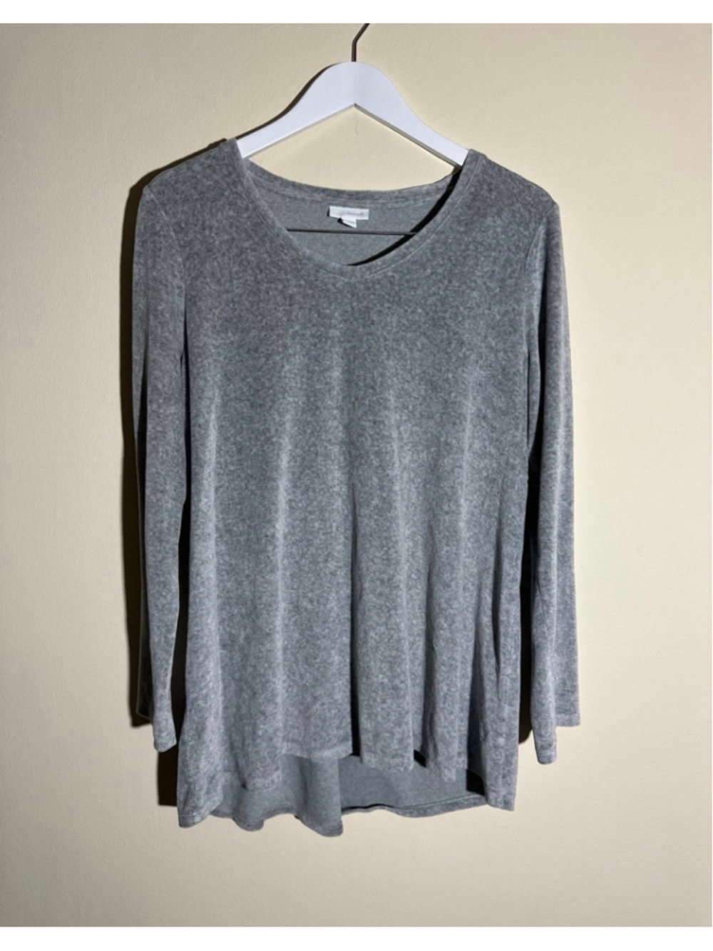 PureJill Long Sleeve Grey Tee, Size M